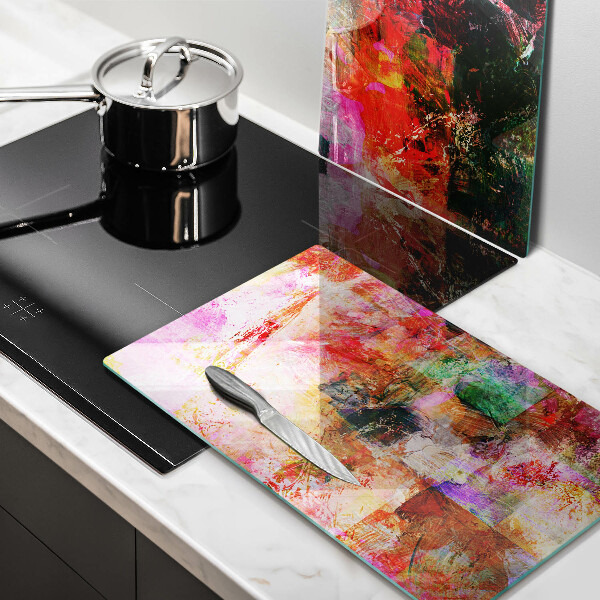Skleněná krájecí deska Malování abstrakce