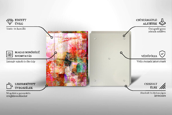 Skleněná krájecí deska Malování abstrakce