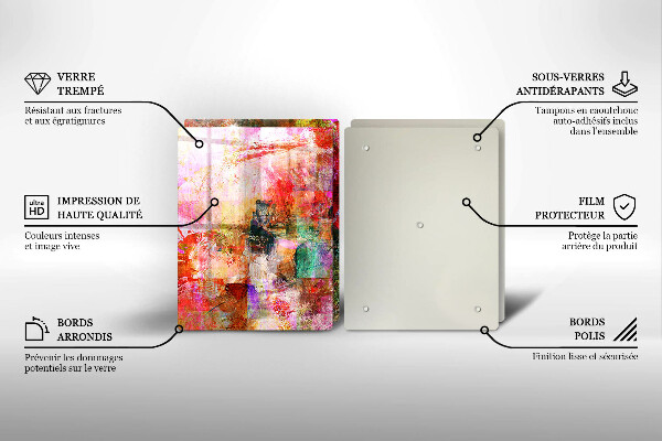 Skleněná krájecí deska Malování abstrakce