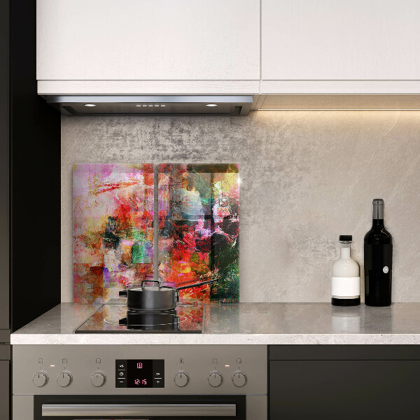 Skleněná krájecí deska Malování abstrakce