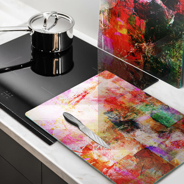 Skleněná krájecí deska Malování abstrakce