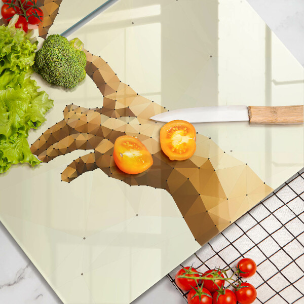 Skleněná krájecí deska Stvoření adamových rukou