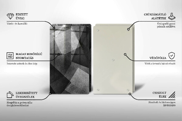 Skleněné krájecí prkénko Geometrické abstrakce