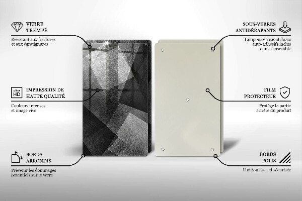 Skleněné krájecí prkénko Geometrické abstrakce