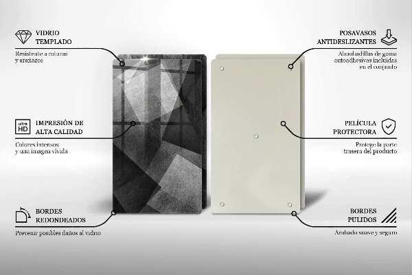 Skleněné krájecí prkénko Geometrické abstrakce