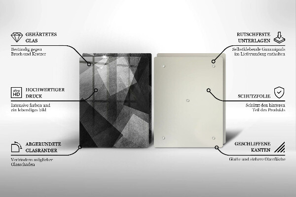 Skleněné krájecí prkénko Geometrické abstrakce