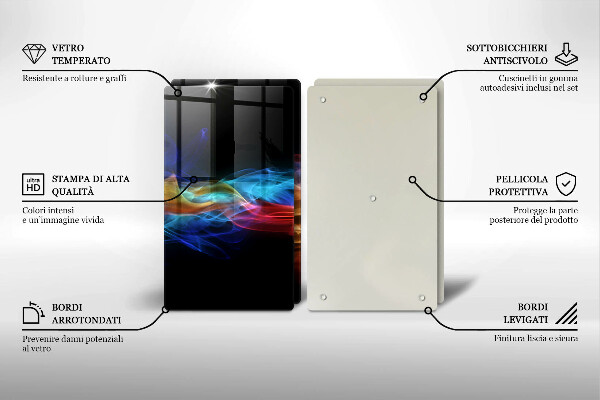 Skleněná krájecí deska Barevný kouř