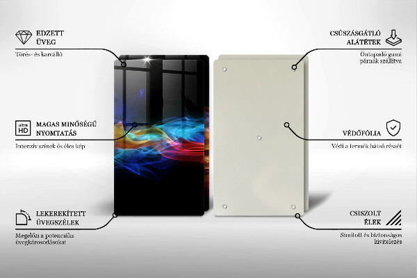 Skleněná krájecí deska Barevný kouř