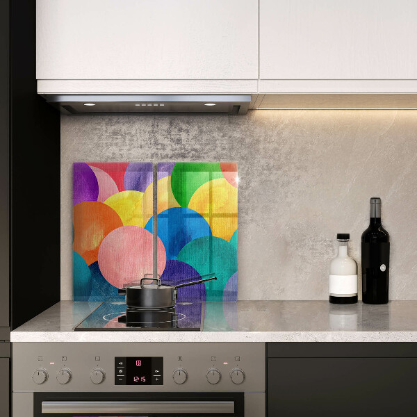 Skleněná krájecí deska Barevné kruhy