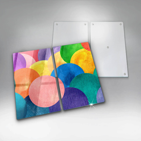 Skleněná krájecí deska Barevné kruhy