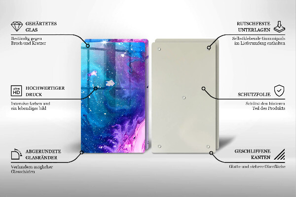 Skleněná krájecí deska Abstrakce inkousty