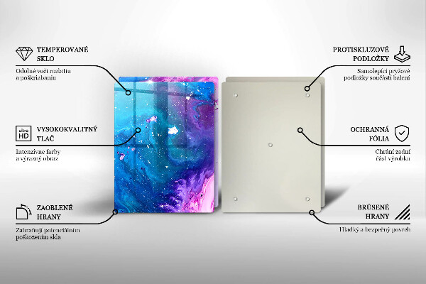 Skleněná krájecí deska Abstrakce inkousty