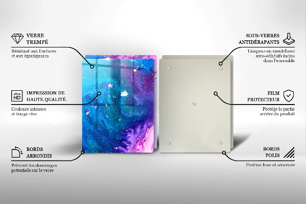 Skleněná krájecí deska Abstrakce inkousty