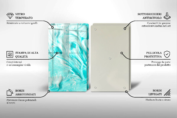 Skleněná krájecí deska Abstrakce barvy