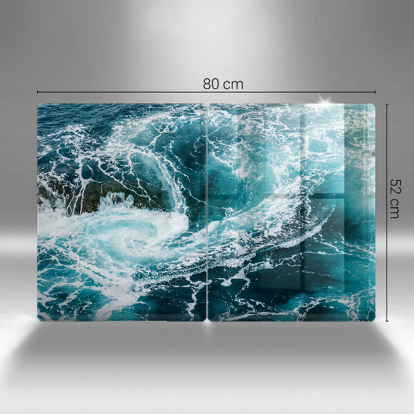 Skleněné krájecí prkénko Pěnivé vlny vody