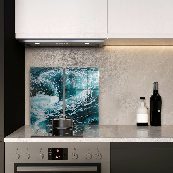 Skleněné krájecí prkénko Pěnivé vlny vody