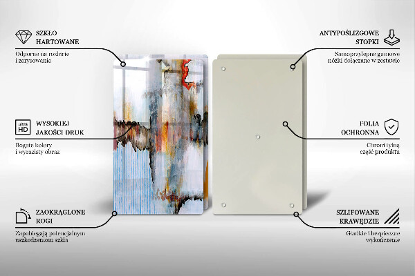 Skleněná krájecí deska Abstrakce barvy