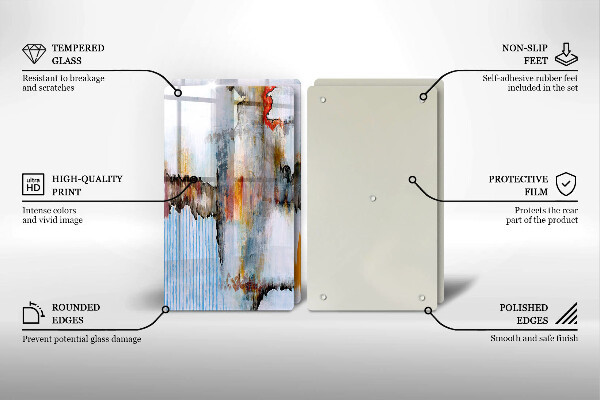 Skleněná krájecí deska Abstrakce barvy