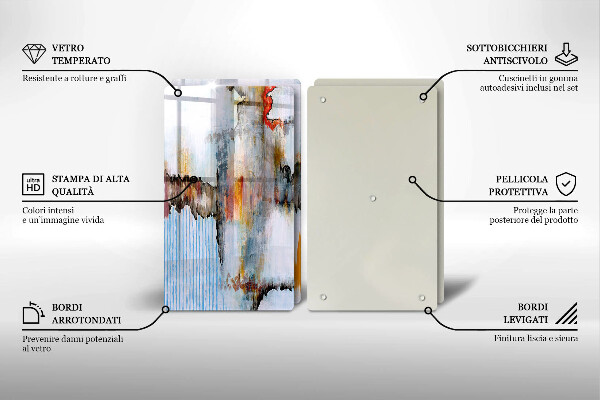 Skleněná krájecí deska Abstrakce barvy