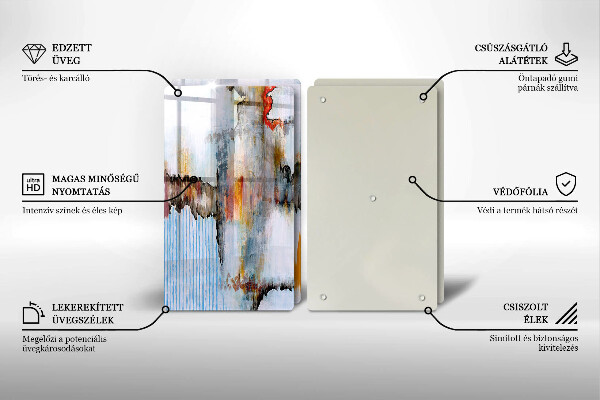 Skleněná krájecí deska Abstrakce barvy