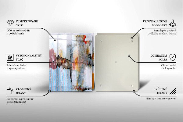 Skleněná krájecí deska Abstrakce barvy