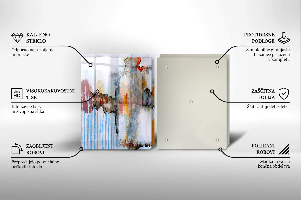 Skleněná krájecí deska Abstrakce barvy