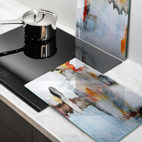 Skleněná krájecí deska Abstrakce barvy