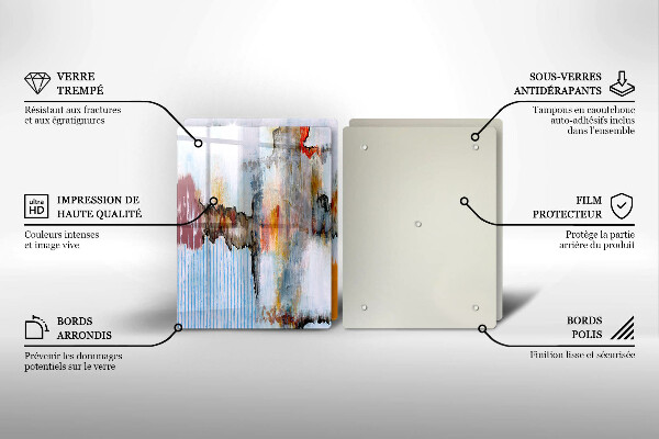 Skleněná krájecí deska Abstrakce barvy