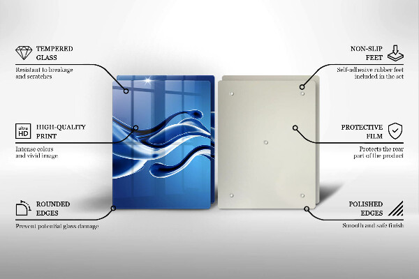 Skleněné krájecí prkénko Abstrakce tekutin