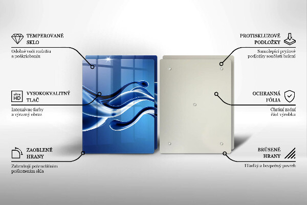 Skleněné krájecí prkénko Abstrakce tekutin