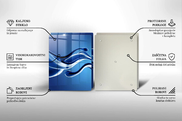 Skleněné krájecí prkénko Abstrakce tekutin