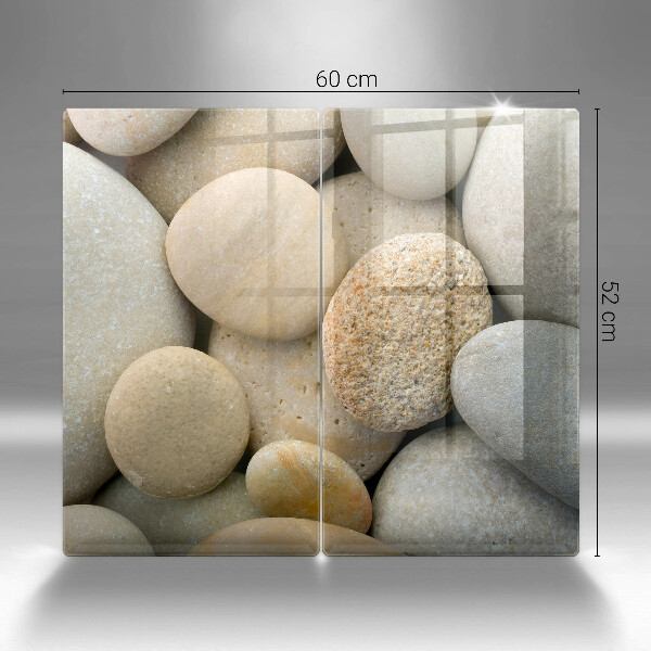 Skleněná krájecí deska Vzor oválných kamenů