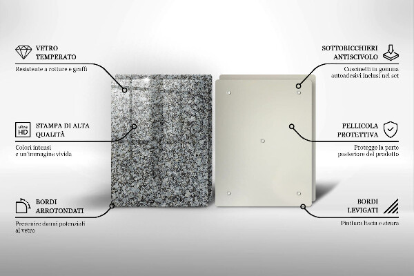 Skleněná krájecí deska Textura kamene