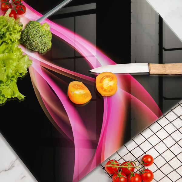 Skleněná krájecí deska Abstraktní neonový kouř