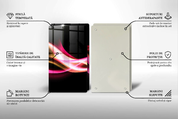 Skleněná krájecí deska Abstraktní neonový kouř