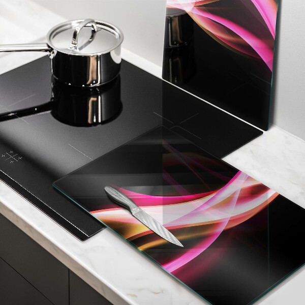 Skleněná krájecí deska Abstraktní neonový kouř