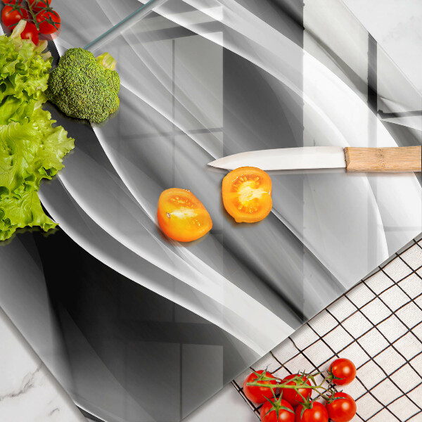 Skleněná krájecí deska Abstraktní linie kouře