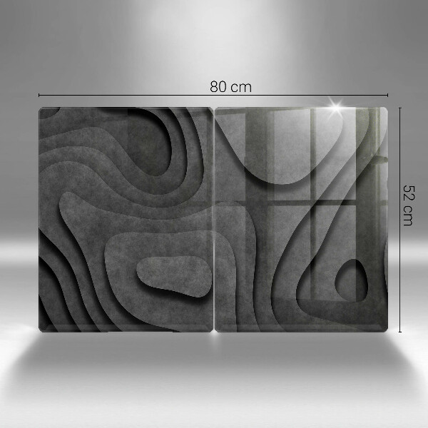 Skleněná krájecí deska 3d tvary kamenů