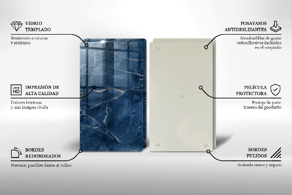 Skleněná krájecí deska Textura mramorového kamene