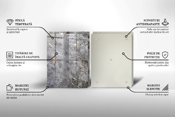 Skleněná krájecí deska Textura kamene