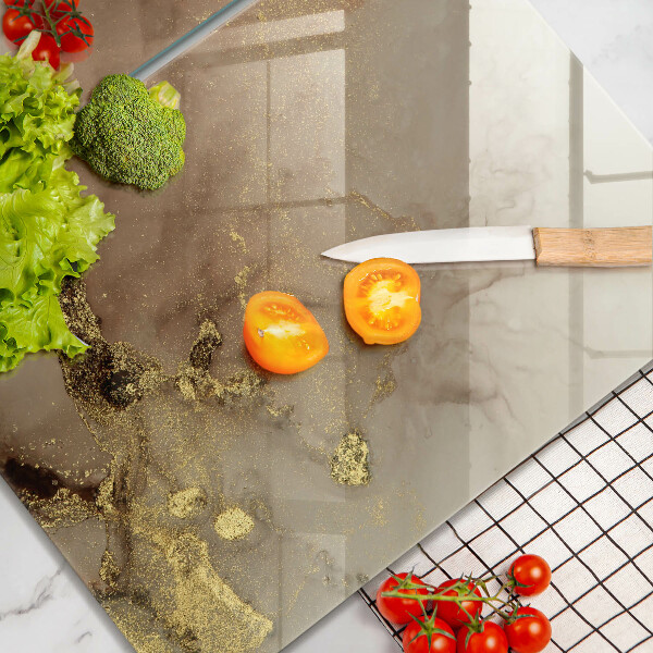 Skleněná krájecí deska Zlatá abstrakce