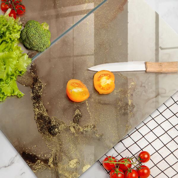 Skleněná krájecí deska Zlatá abstrakce