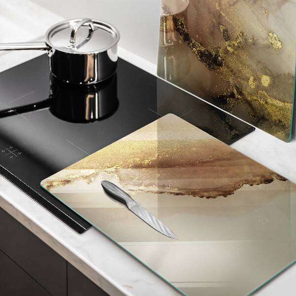 Skleněná krájecí deska Zlatá abstrakce