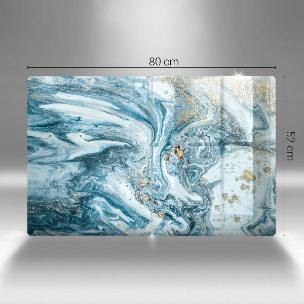 Skleněná krájecí deska Struktura se zlatem