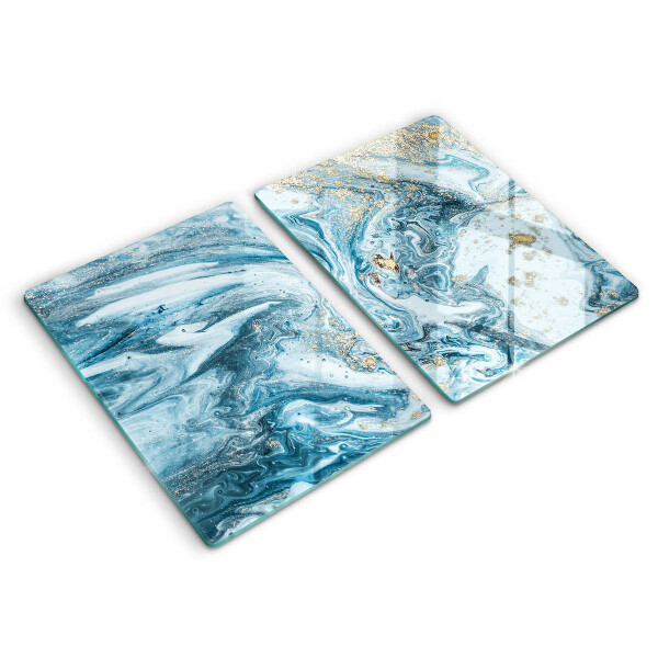 Skleněná krájecí deska Struktura se zlatem