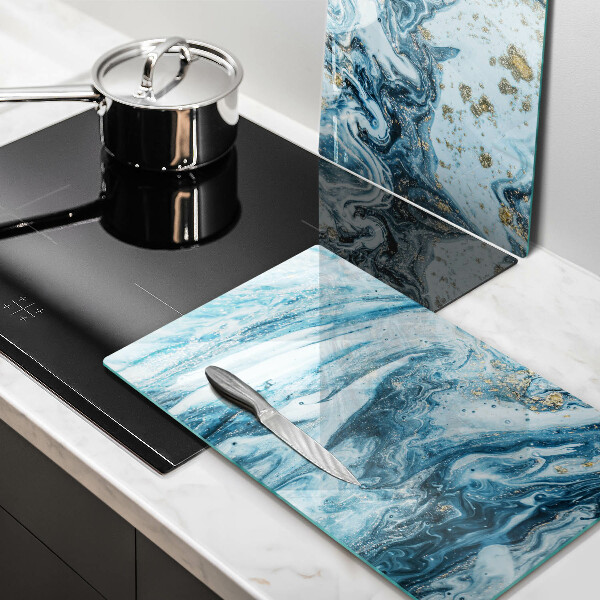 Skleněná krájecí deska Struktura se zlatem