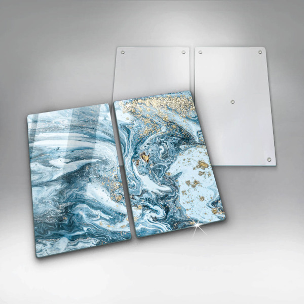 Skleněná krájecí deska Struktura se zlatem