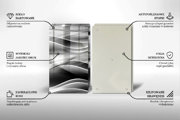 Skleněná krájecí deska Abstrakce jemné linie