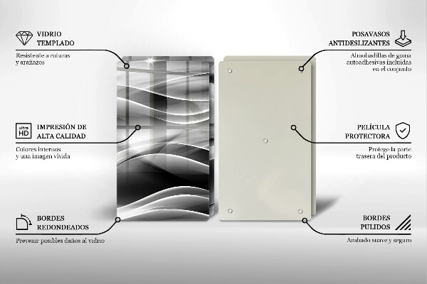 Skleněná krájecí deska Abstrakce jemné linie