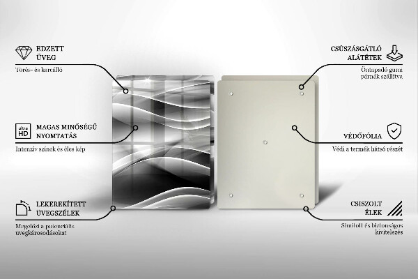 Skleněná krájecí deska Abstrakce jemné linie